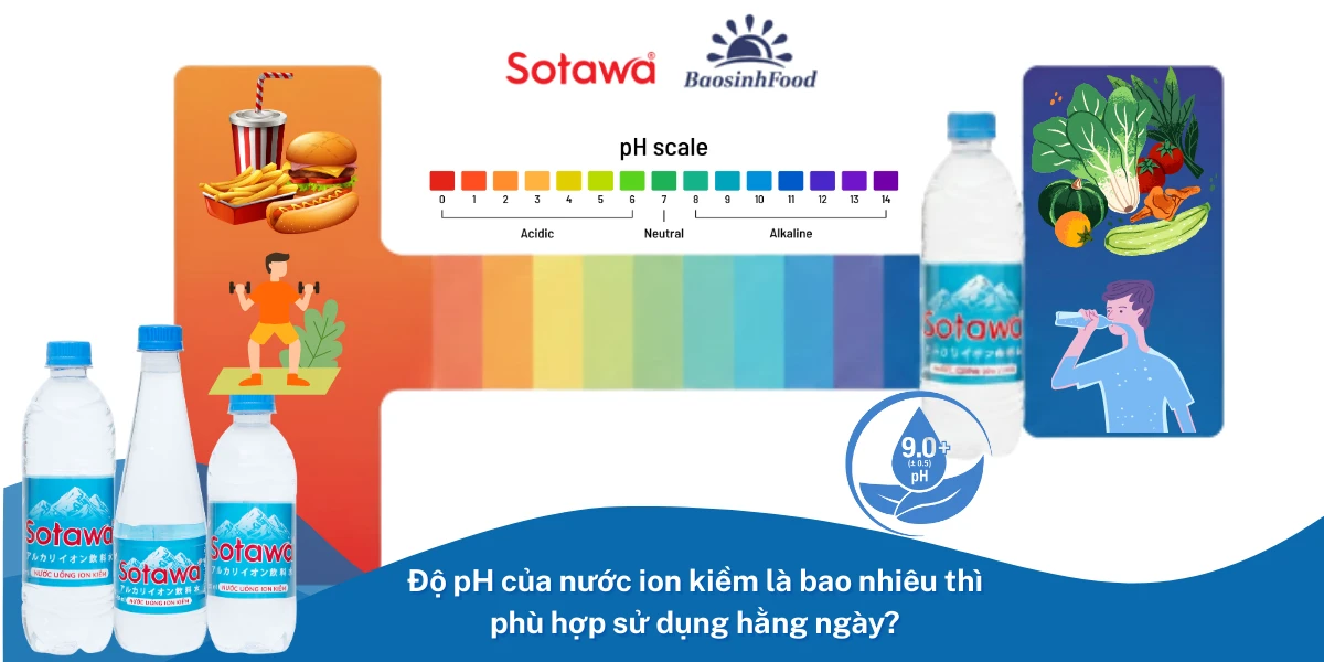 Độ pH của nước ion kiềm là bao nhiêu thì phù hợp sử dụng hằng ngày?